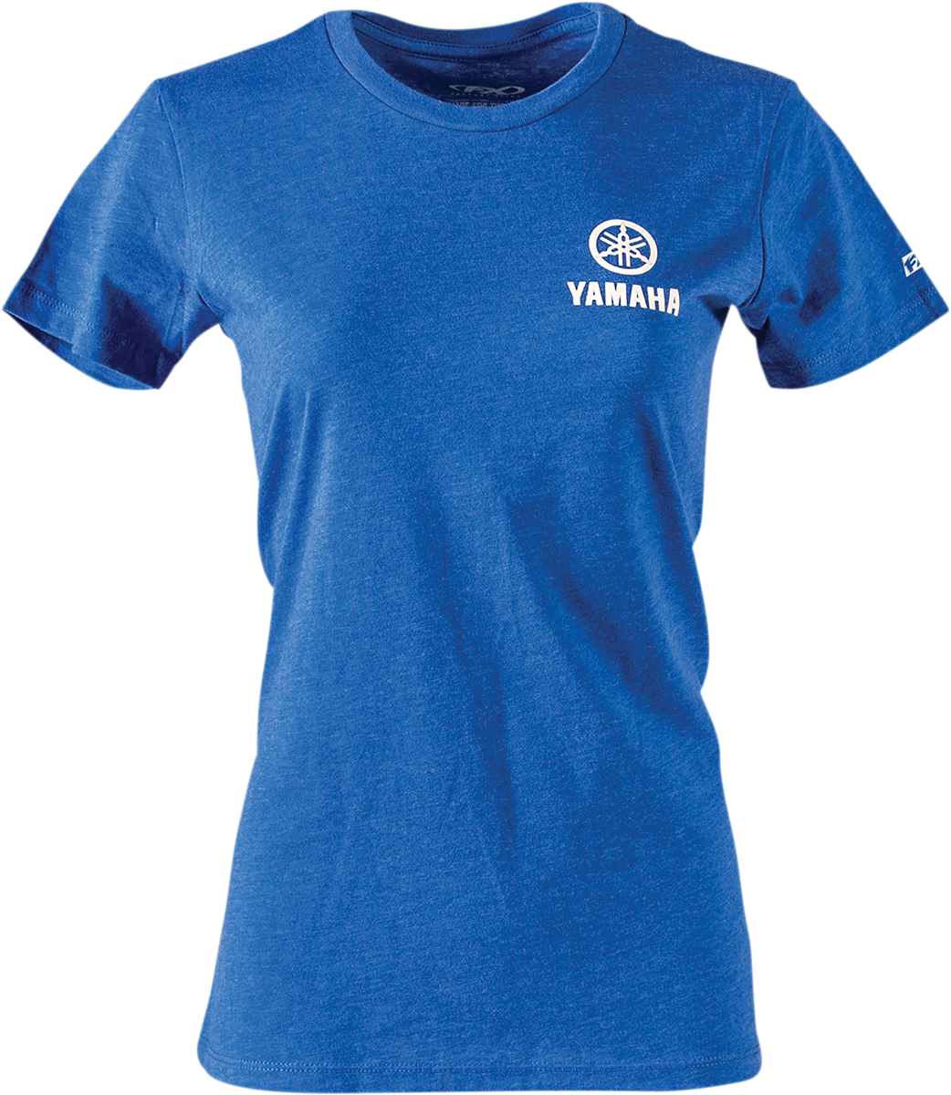 Womens Yamaha Icon T-Shirt - Heather Royal Blue - Small - Lutzka's Garage