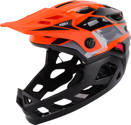 Child Maya Full Face Helmet - Race - Gloss Orange/Gray/Black - OS