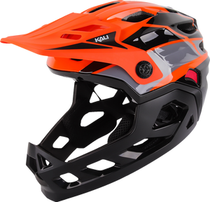 Child Maya Full Face Helmet - Race - Gloss Orange/Gray/Black - OS