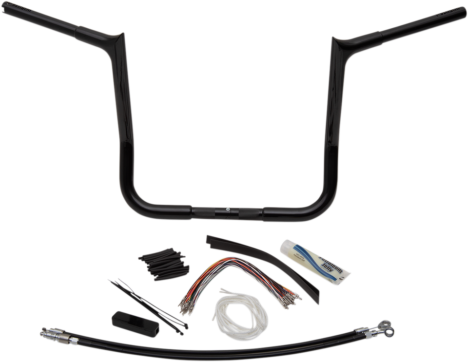 Handlebar Kit - Pointed Top - 14" - Black - Lutzka's Garage