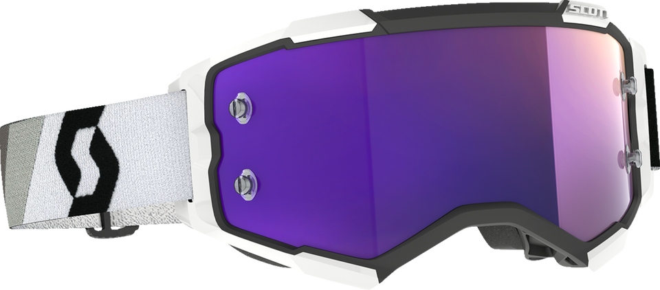 Fury Goggle - Premium Black/White - Purple Chrome