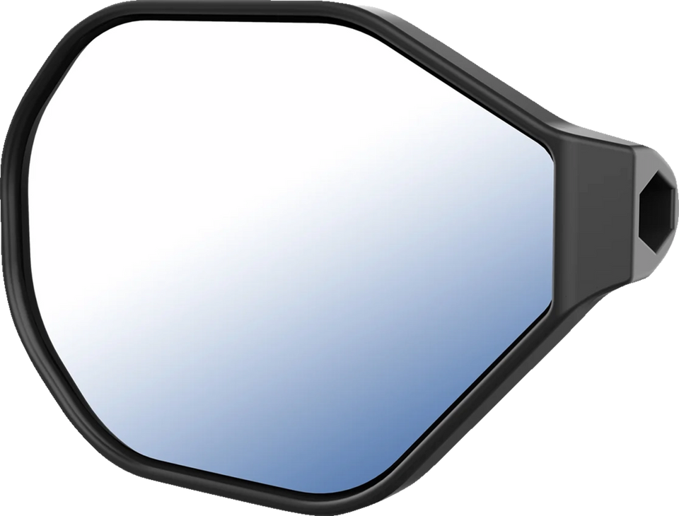 Tough-Mirror™ - Side View - Oval - Black - Left - Lutzka's Garage