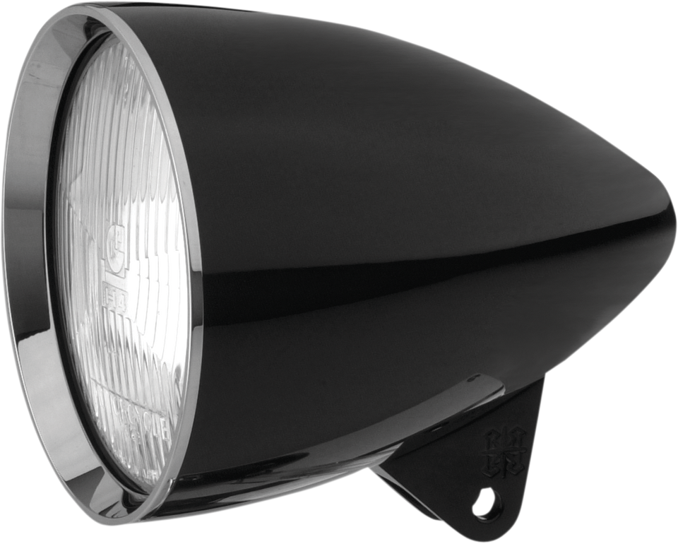 5 3/4" Headlight Housing - Black - Concours Rocket Smooth - Lutzka's Garage