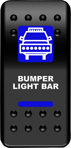 Rocker Switch - Bumper Light Bar - Blue - Lutzka's Garage