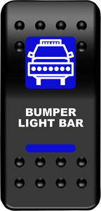 Rocker Switch - Bumper Light Bar - Blue - Lutzka's Garage