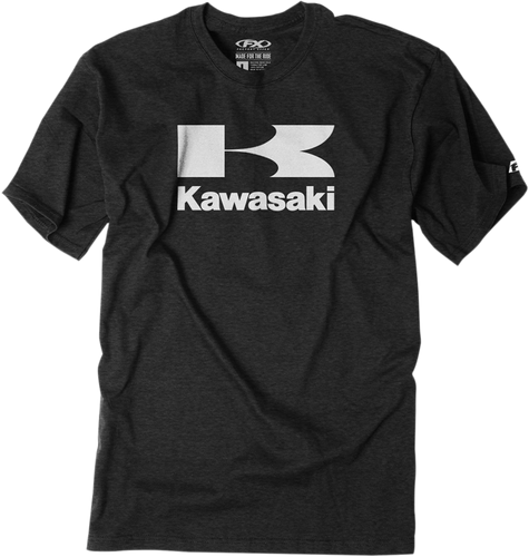 Kawasaki Flying-K T-Shirt - Heather Charcoal - Medium - Lutzka's Garage