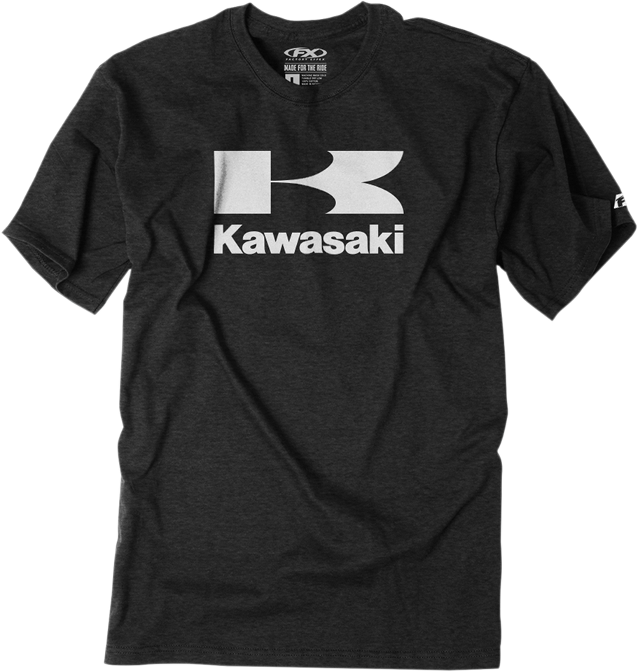 Kawasaki Flying-K T-Shirt - Heather Charcoal - Medium - Lutzka's Garage