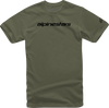 Linear Wordmark T-Shirt - Military/Black - Medium - Lutzka's Garage