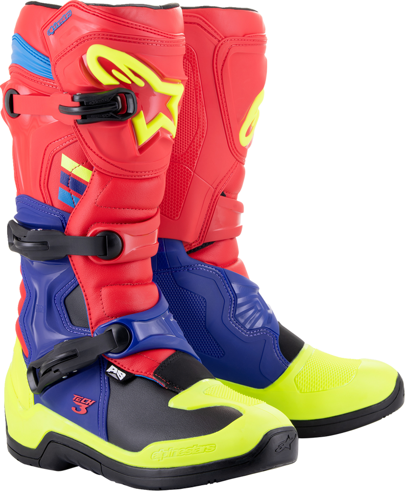 Tech 3 Boots - Red/Blue/Yellow Fluorescent - US 7 - Lutzka's Garage