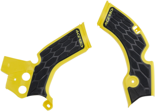 X-Grip Frame Guards - Yellow/Black - RM-Z 250 - Lutzka's Garage