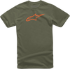 Ageless T-Shirt - Military/Orange - Large - Lutzka's Garage