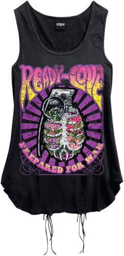 Womens Ready4Love Tank Top - Black - Small - Lutzka's Garage