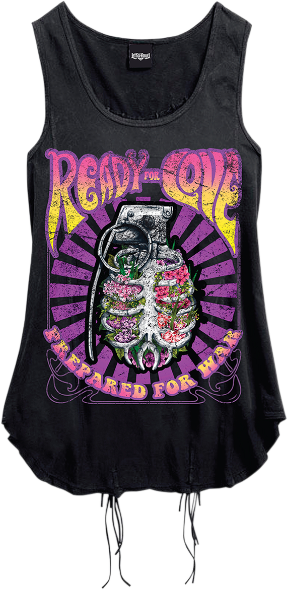 Womens Ready4Love Tank Top - Black - Small - Lutzka's Garage