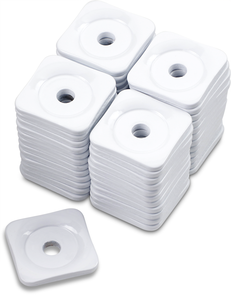 Support Plates - White - Square - 48 Pack - Lutzka's Garage