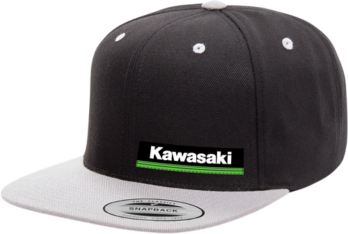 Kawasaki Wedge Hat - Black/Gray - Lutzka's Garage