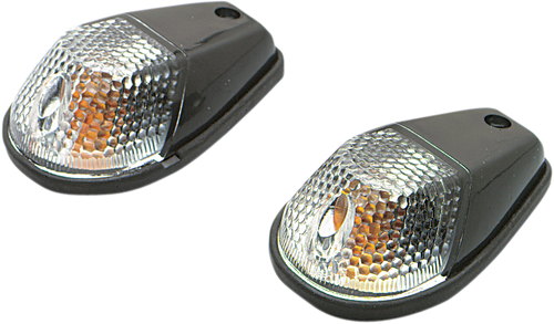 Flush Mount Marker Lights - Black/Clear