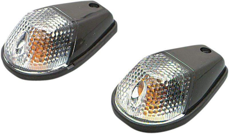 Flush Mount Marker Lights - Black/Clear