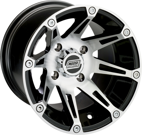 Wheel - 387X - Front - Machined Black - 12x7 - 4/156 - 4+3