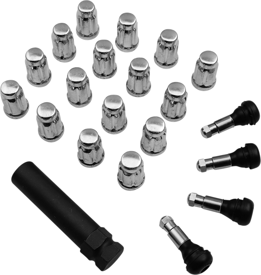 Lug Nut - Splined - 3/8" - Chrome - 16 Pack - Lutzka's Garage