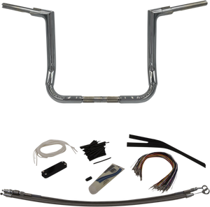 Handlebar Kit - Flat Top - 14" - Chrome - Lutzka's Garage