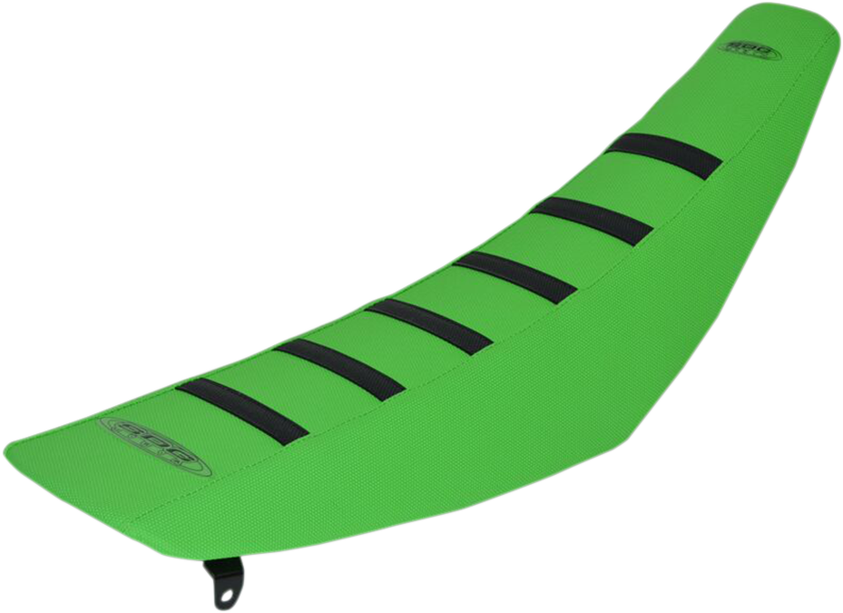 6-Ribbed Seat Cover - Black Ribs/Green Top/Green Sides