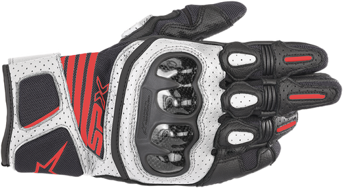 SPX AC V2 Gloves - Black/White/Fluo Red - Small - Lutzka's Garage