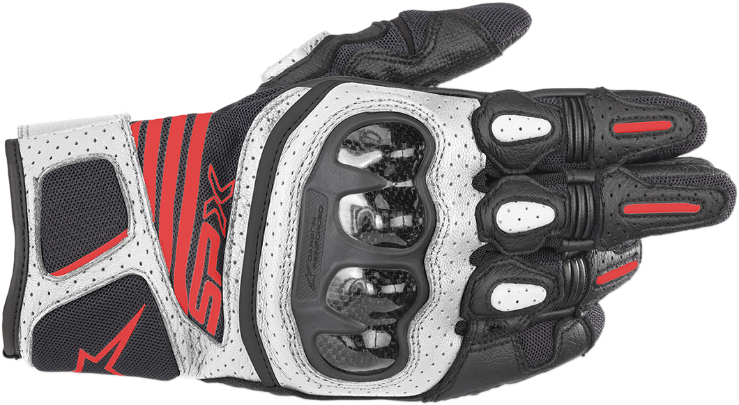 SPX AC V2 Gloves - Black/White/Fluo Red - Small - Lutzka's Garage