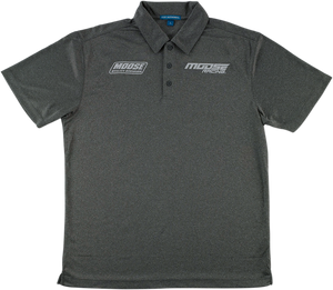 Polo Shirt - Heather Charcoal - Medium - Lutzka's Garage