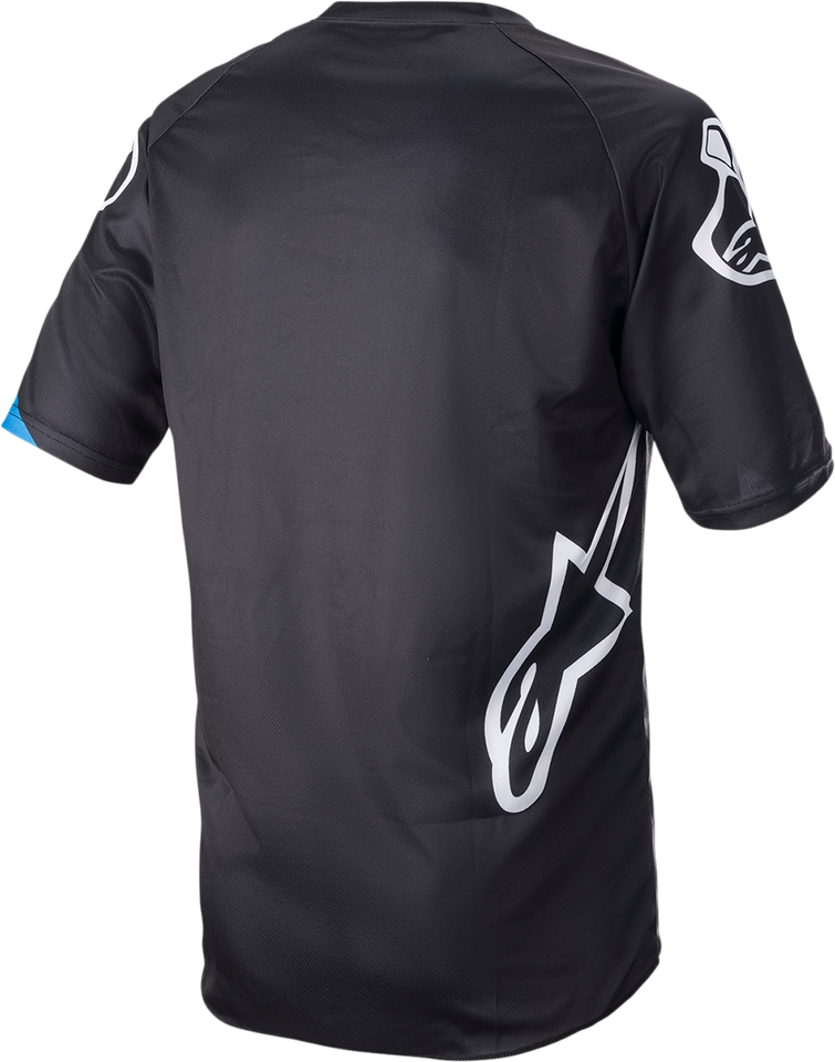 Racer V3 Jersey - Black/Bright Blue - Small - Lutzka's Garage