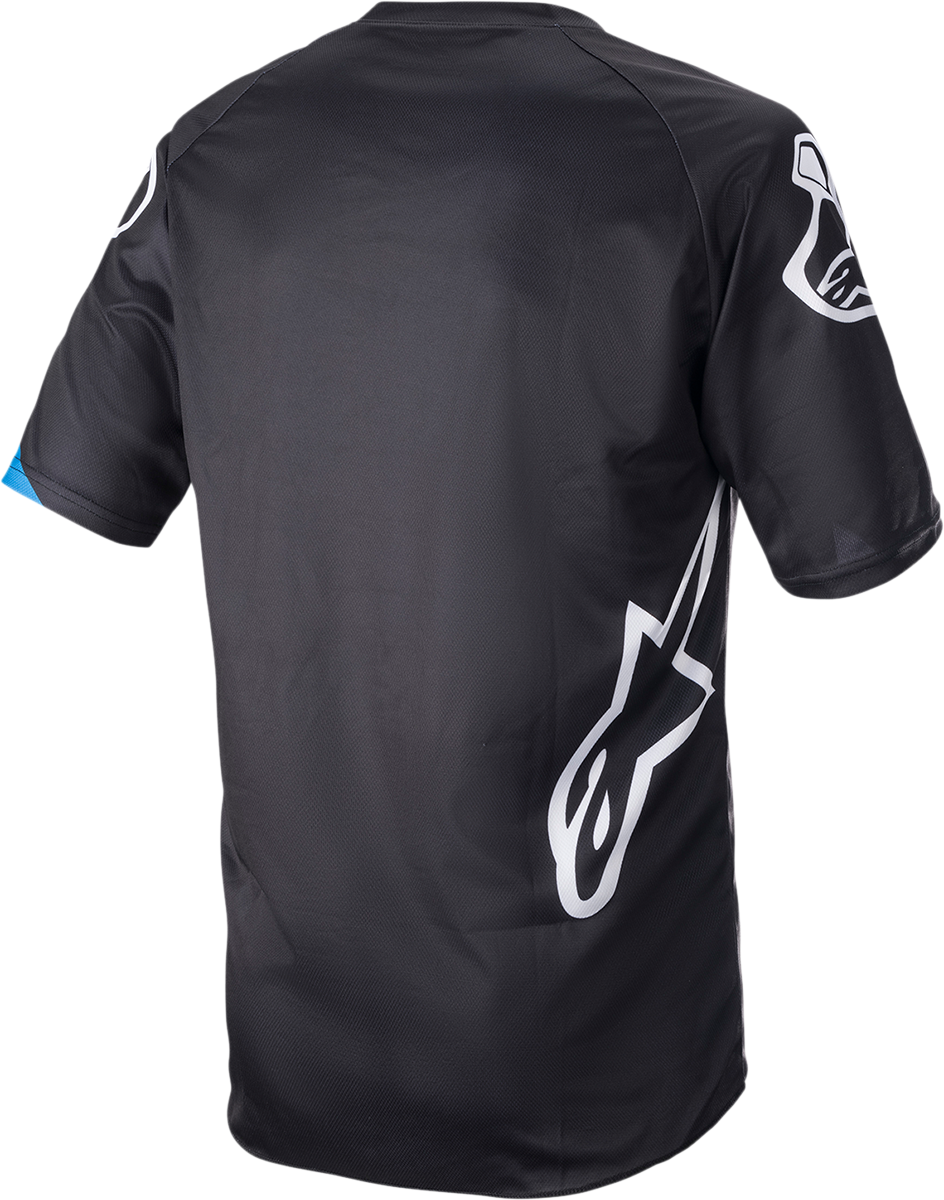 Racer V3 Jersey - Black/Bright Blue - Small - Lutzka's Garage