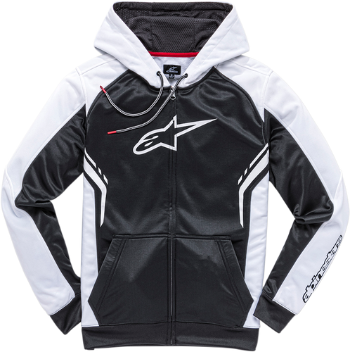 Strike Zip Hoodie - Black/White - Medium - Lutzka's Garage