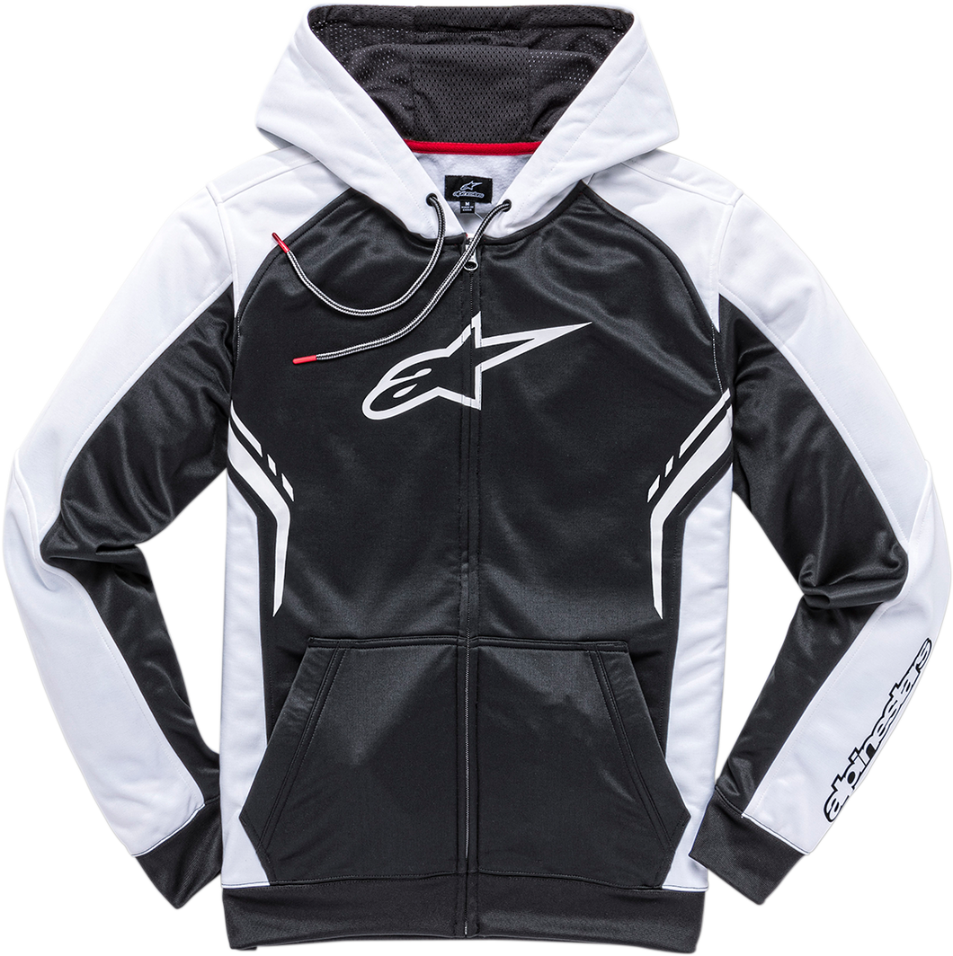 Strike Zip Hoodie - Black/White - Medium - Lutzka's Garage