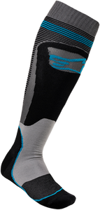 MX Plus 1 Socks - Black/Cyan - Small/Medium - Lutzka's Garage