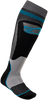 MX Plus 1 Socks - Black/Cyan - Small/Medium - Lutzka's Garage