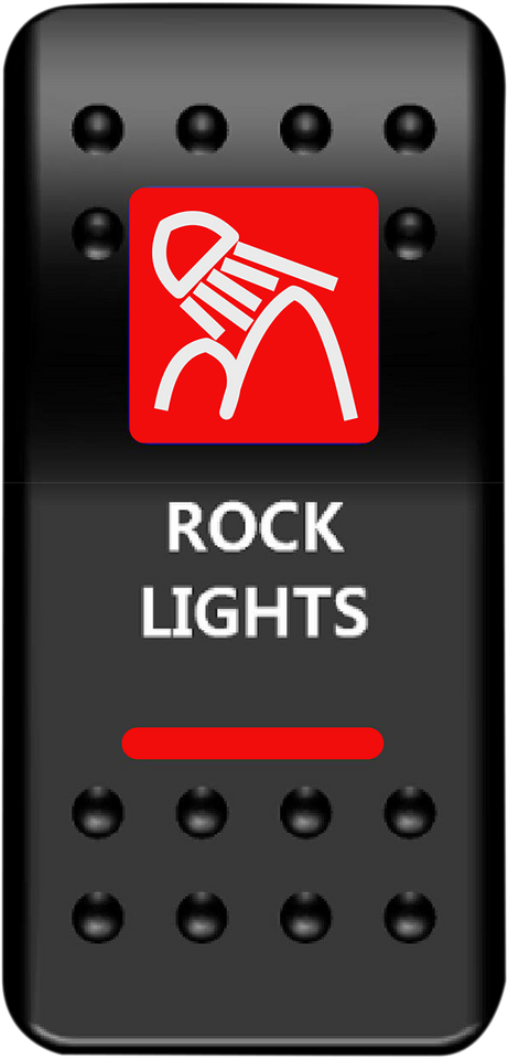 Rocker Switch - Rock Lights - Red - Lutzka's Garage