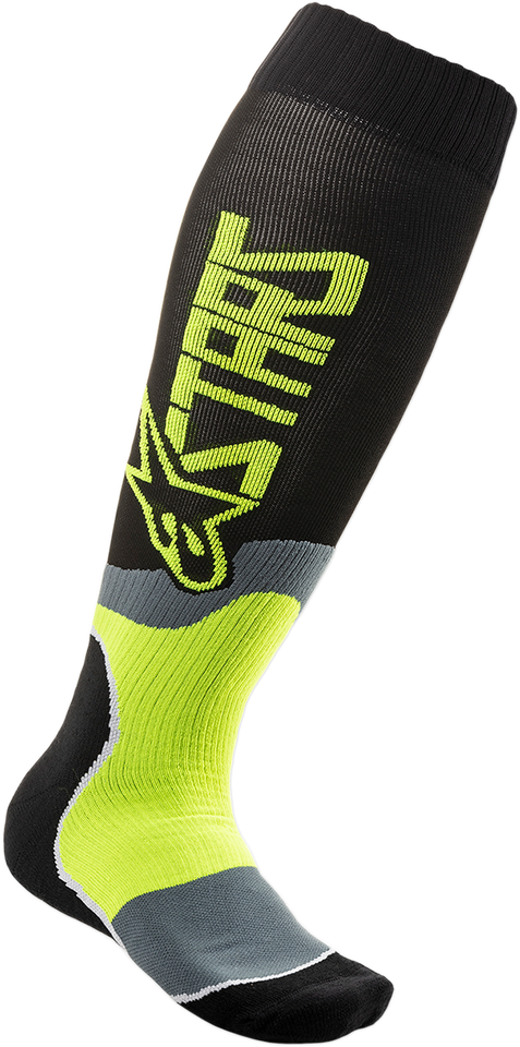 MX Plus 2 Socks - Black/Yellow - Small/Medium - Lutzka's Garage