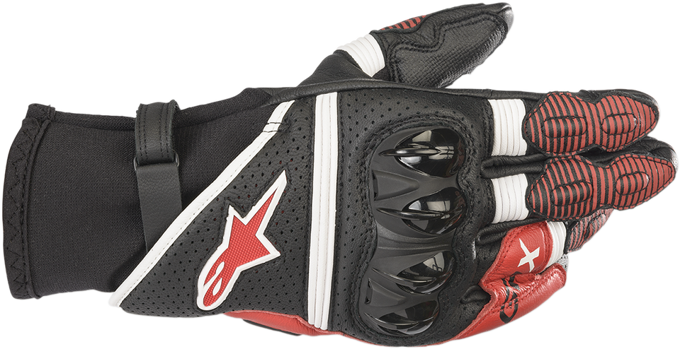 GPX V2 Gloves - Black/White/Bright Red - Medium - Lutzka's Garage