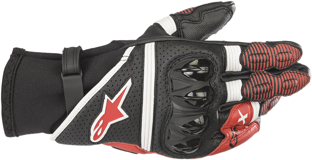 GPX V2 Gloves - Black/White/Bright Red - Medium - Lutzka's Garage