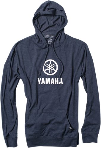 Yamaha Stacked Pullover Hoodie - Navy - Medium - Lutzka's Garage