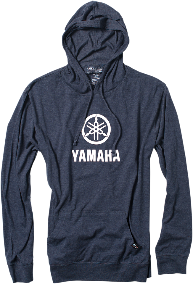 Yamaha Stacked Pullover Hoodie - Navy - Medium - Lutzka's Garage