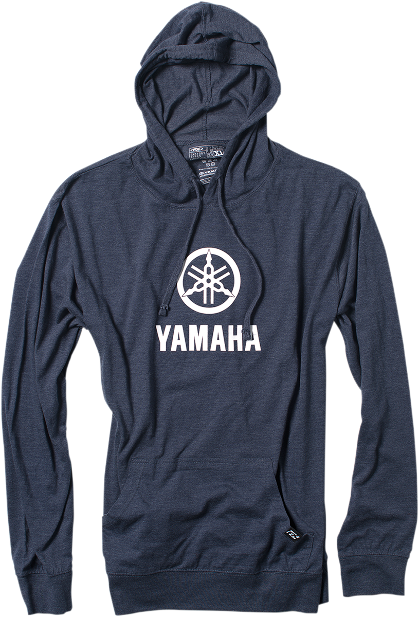 Yamaha Stacked Pullover Hoodie - Navy - Medium - Lutzka's Garage