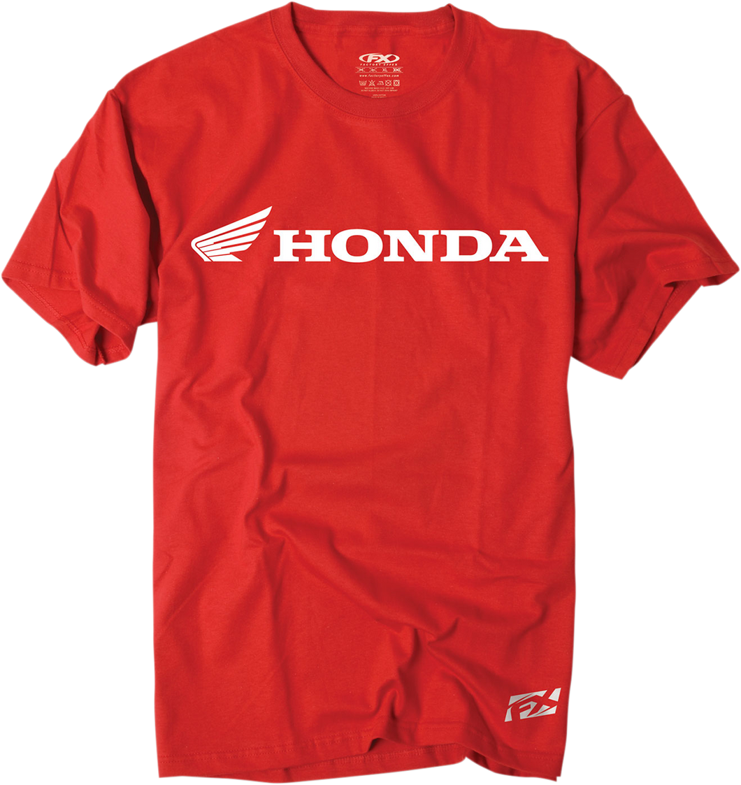 Honda Horizontal T-Shirt - Red - Medium - Lutzka's Garage