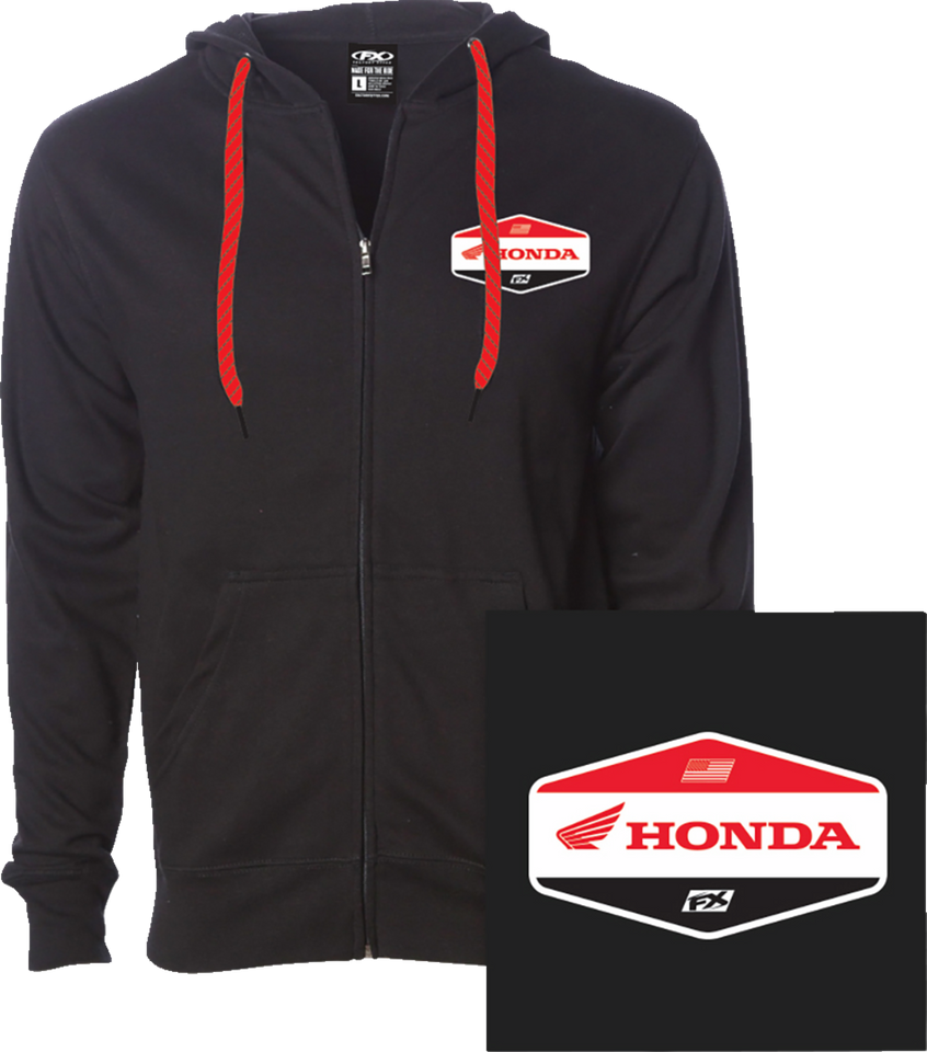 Honda Stadium Zip-Up Hoodie - Black - Medium - Lutzka's Garage