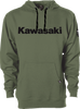 Kawasaki Squad Pullover Hoodie - Army Green - Medium - Lutzka's Garage