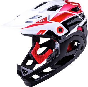 Child Maya Full Face Helmet - Race - Gloss White/Red/Black