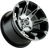 Wheel - 387X - Front/Rear - Machined Black - 12x8 - 4/4 - 4+4