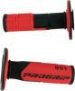 801 Hybrid Duo-Density Cross Grips - Black/Red - Lutzka's Garage