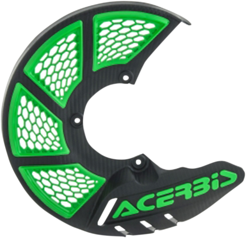 X-Brake Disc Cover - Black/Green - Lutzka's Garage