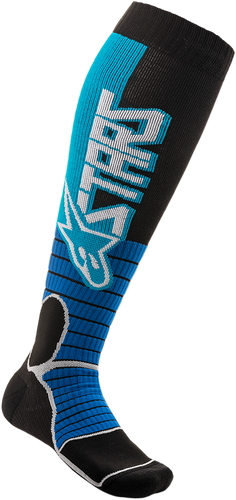 MX Pro Socks - Cyan/Black - Medium - Lutzka's Garage