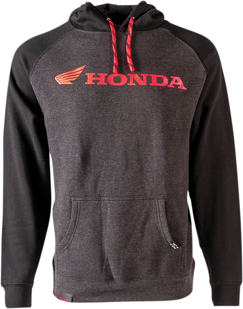 Honda Landscape Pullover Hoodie - Charcoal/Black - Medium - Lutzka's Garage